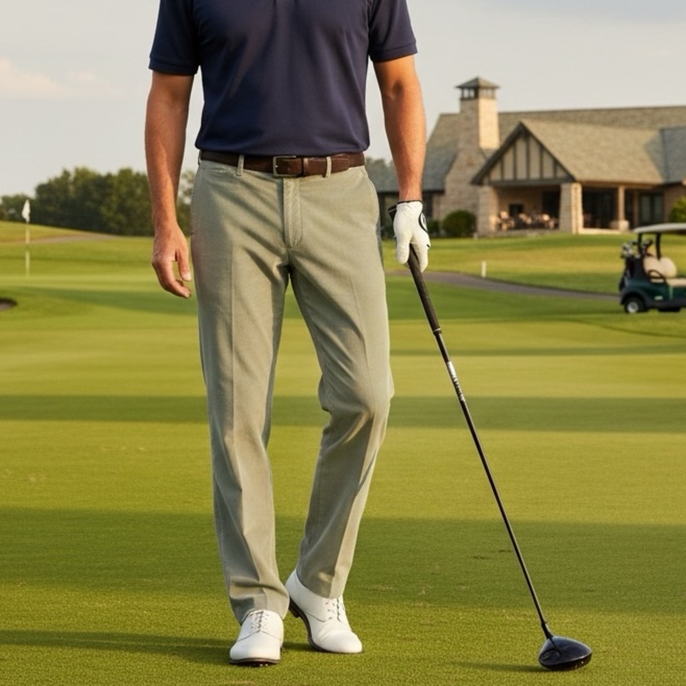 Bobby Jones Men’s James Stretch Cord
Flat-Front Pants size 36/33